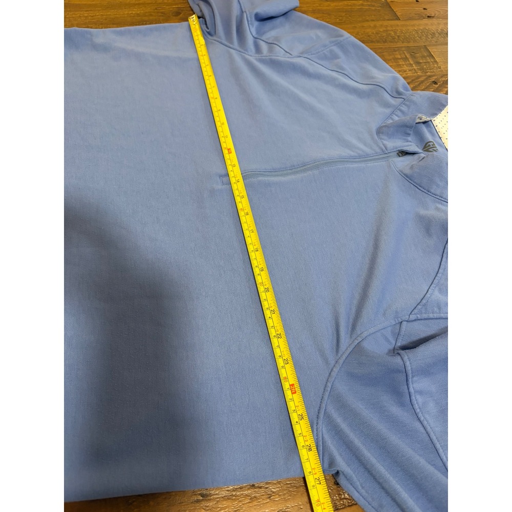 Graham Luxe Mens 2XL Periwinkle Blue Quarter Zip Pullover Performance Sweatshirt - Picture 11 of 12